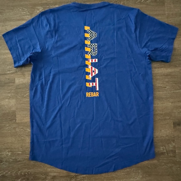 Ariat Men's Vibrant Blue Short Sleeve Tee - Picture 2 of 10